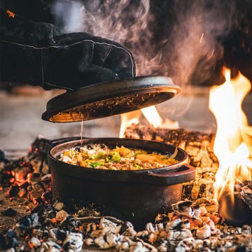 The windmill gietijzeren bbq pan met deksel 3