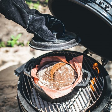 The windmill gietijzeren bbq pan met deksel 4