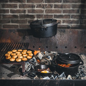 The windmill starter set met oa dutch oven skillet en barbecuepan 9
