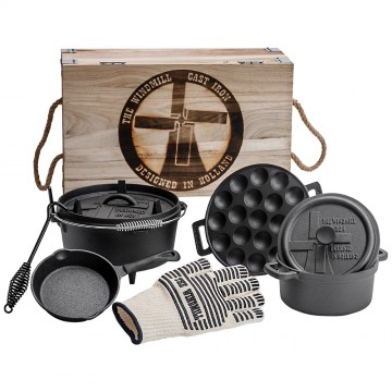 The windmill starter set met oa dutch oven skillet en barbecuepan