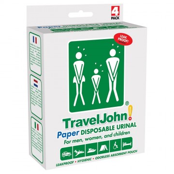 Traveljohn plaszakjes papier 4 stuks