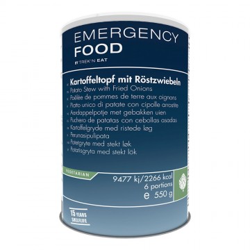 Trekn eat aardappelpotje met gebakken uien in blik