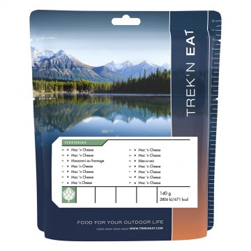 Trekn eat mac n cheese in zak