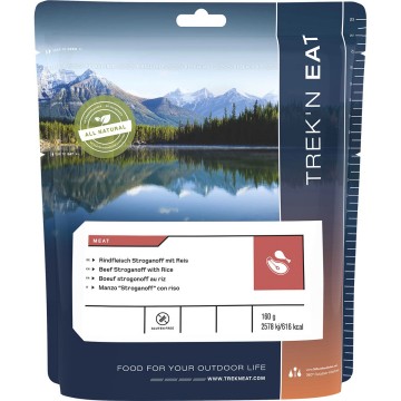 Trekn eat rundvlees stroganoff met rijst