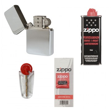 Us benzine aansteker met extra vuursteentjes lont en benzine