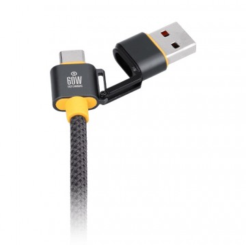 Wakawaka connect 5 in 1 usb kabel 60w met zaklampje 2