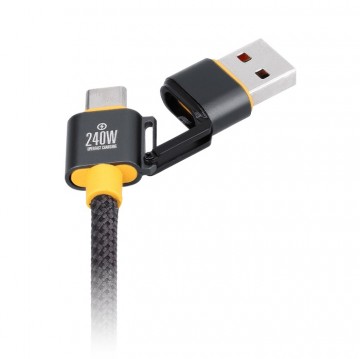 Wakawaka connect pro 5 in 1 usb kabel 240w met zaklampje 4