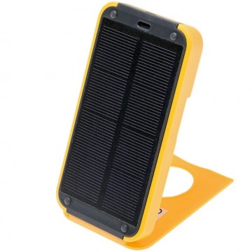 Wakawaka light yellow solar led lamp met zonnepaneel staand 1