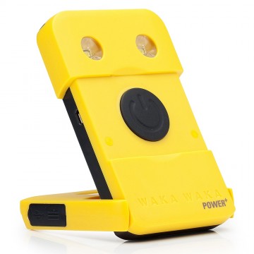 Wakawaka power plus 3000 mah solar powerbank met led lamp geel 2