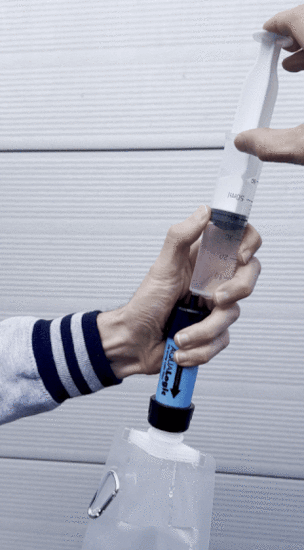 Waterfilter gebruiken met zak