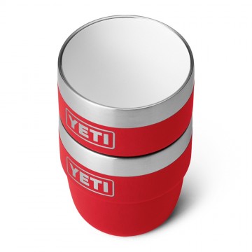 Yeti rambler 4 oz stapelbare kopjes 118 ml 2 stuks rescue red 5