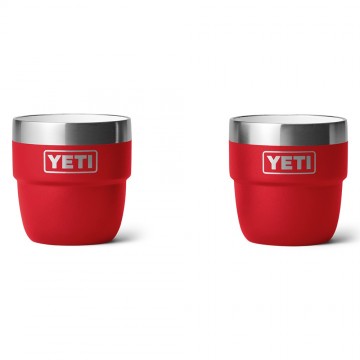 Yeti rambler 4 oz stapelbare kopjes 118 ml 2 stuks rescue red