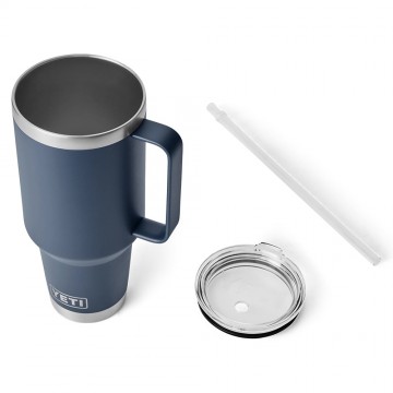 Yeti rambler 42 oz thermos reismok met rietjesdeksel 1242 ml navy 3