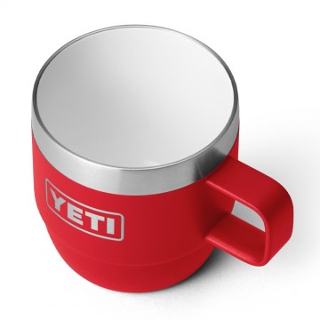 Yeti rambler 6 oz stapelbare mokken 177 ml 2 stuks rescue red 4