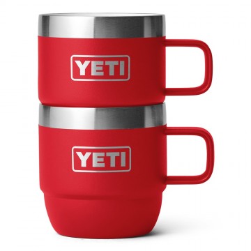 Yeti rambler 6 oz stapelbare mokken 177 ml 2 stuks rescue red 6