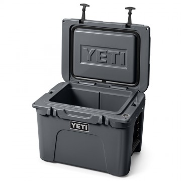 Yeti tundra 35 koelbox charcoal grijs geopend