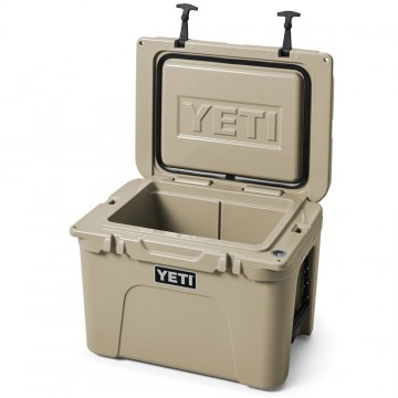 Yeti tundra 35 koelbox tan beige geopend