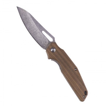 Zakmes rvs met walnoothouten handvat