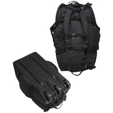 Zwarte duffelbag met wieltjes 2