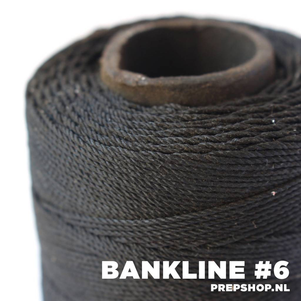 Catahoula bankline Tarred Twisted Nylon Seine Twine (diverse diktes) rol  1/4 lb / 114 g 